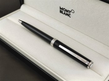 MONTBLANC 萬寶龍 PIX系列 黑身白金夾 原子筆 pic_mbc_114797-1 1600